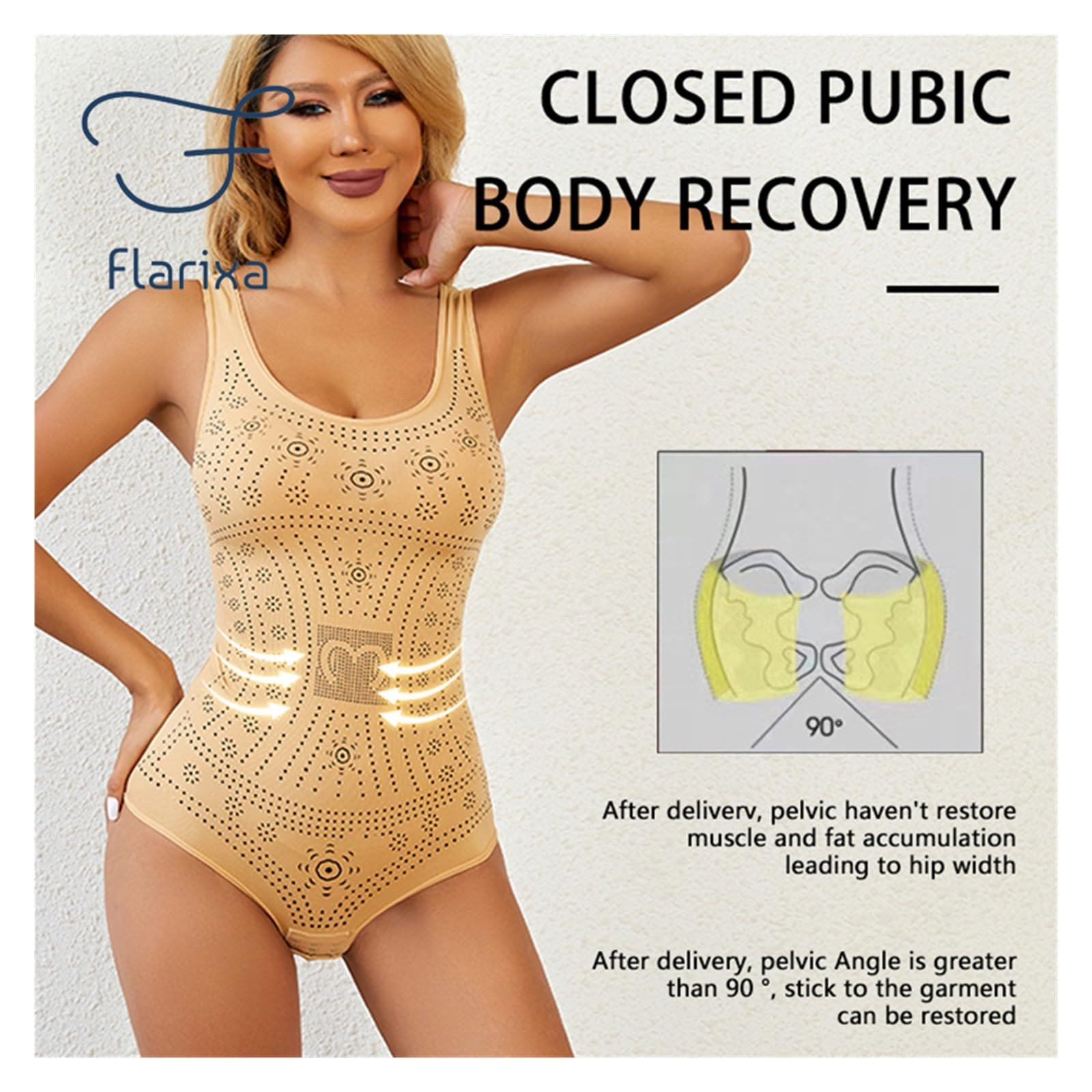 Body Contenitivo Modellante Body Modellante Senza Cuciture e Comodo, Stampato, Taglie Forti, Modellante, Snellente, for la Pancia