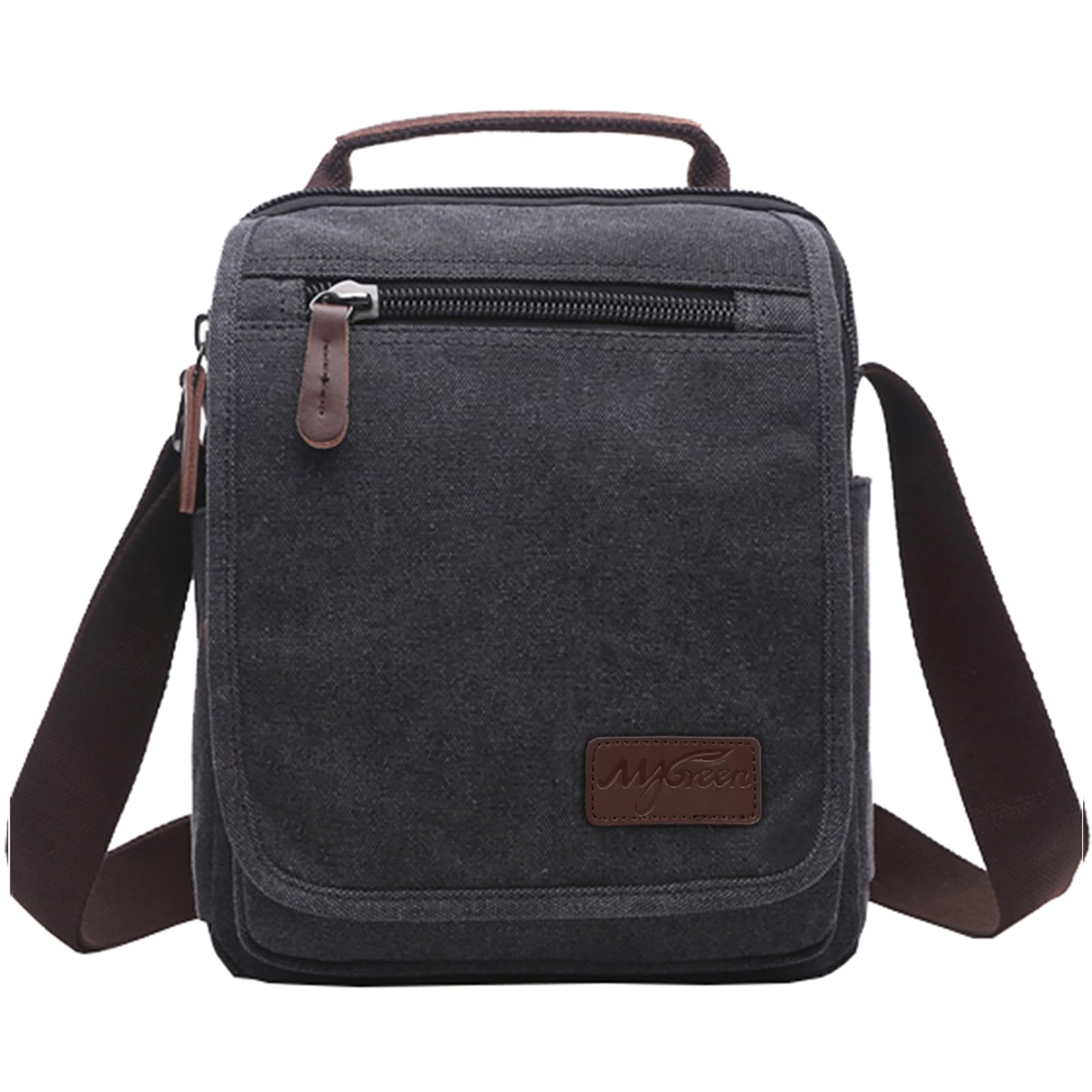 mygreen Small Canvas Crossbody Shoulder Bag Messenger Bag Work Bag