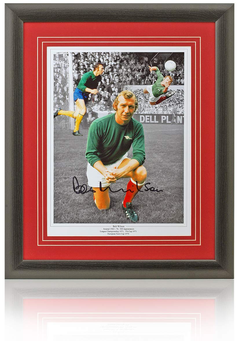 Bob Wilson firmato a mano 40,6 x 30,5 cm Arsenal montage