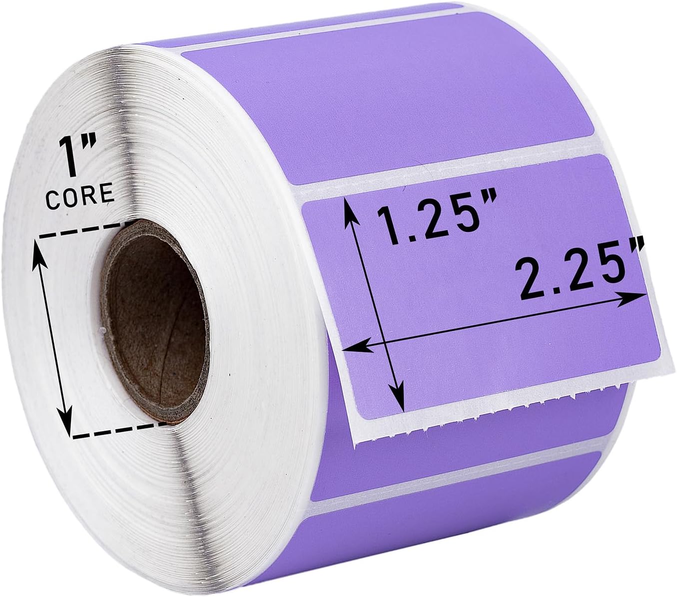 HOUSELABELS 2.25" x 1.25" Lavender Address Labels on 1" Core Compatible with Zebra and Rollo Printers, 32 Rolls / 1,000 Labels per Roll