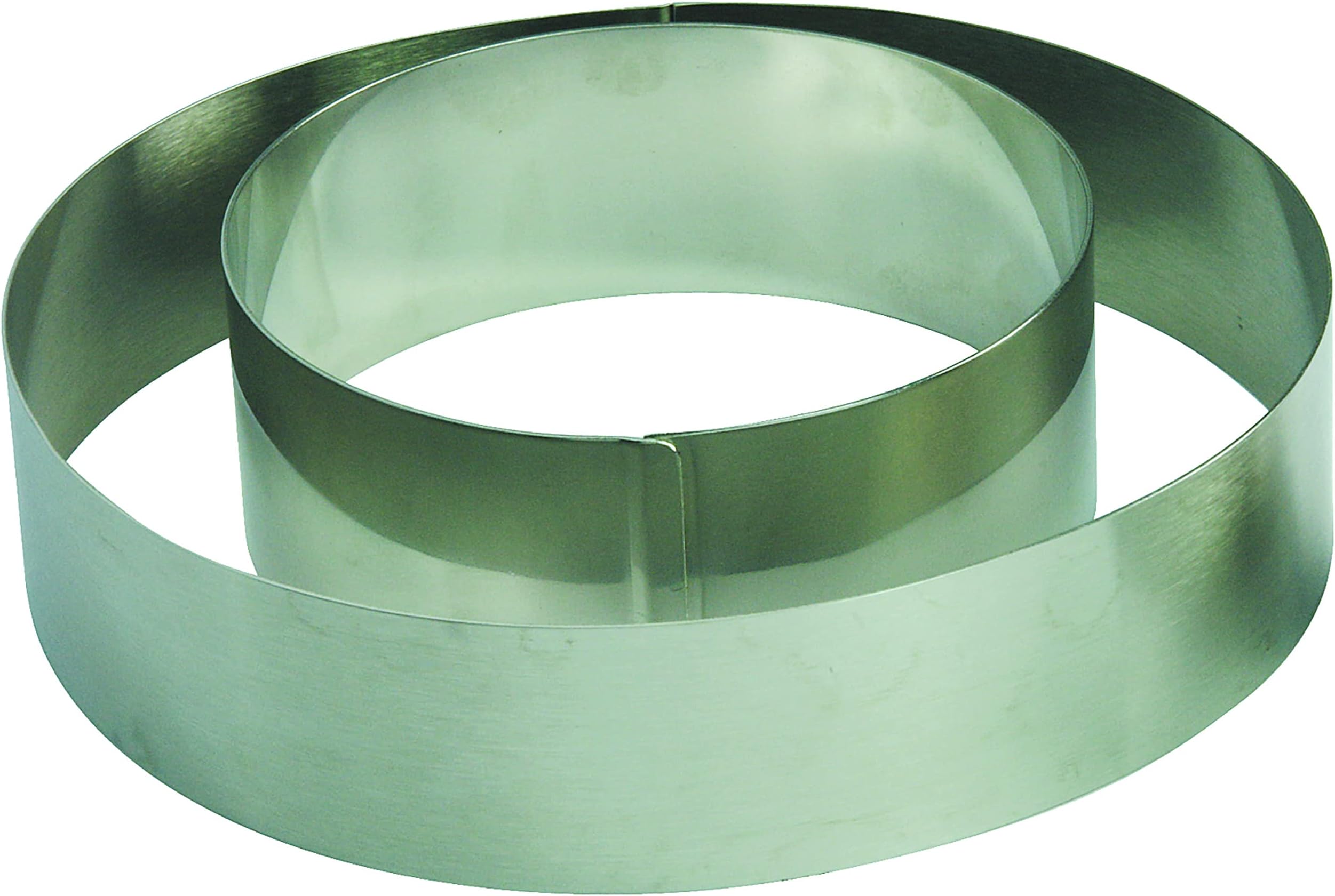 KMW 7-Inch Cake Ring Set | 2-Piece Adjustable Cake Moulds | Professional Quality Stainless Steel | 2" Height for Precision Baking