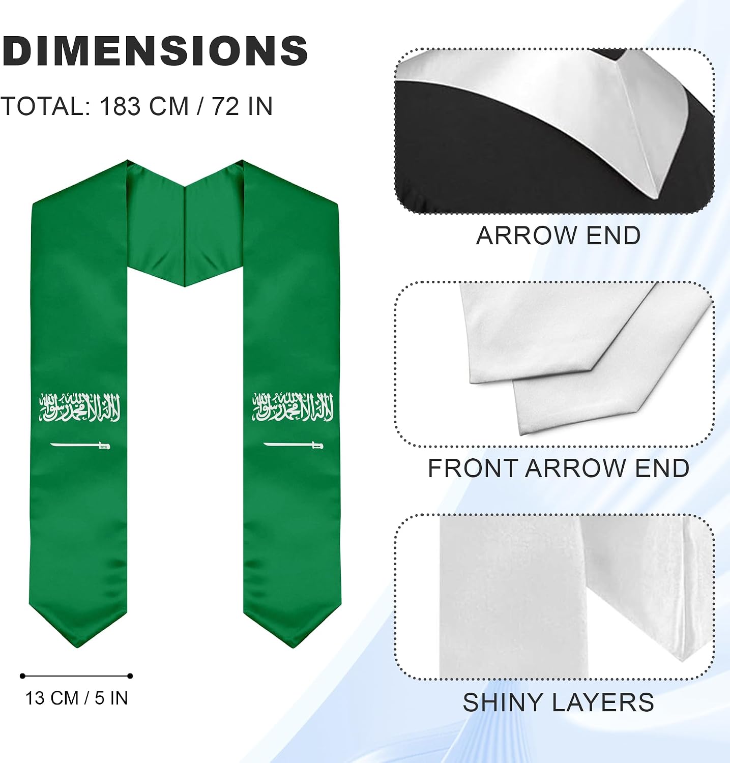 Graduation Stole International Students Graduation V Shape Scarf
