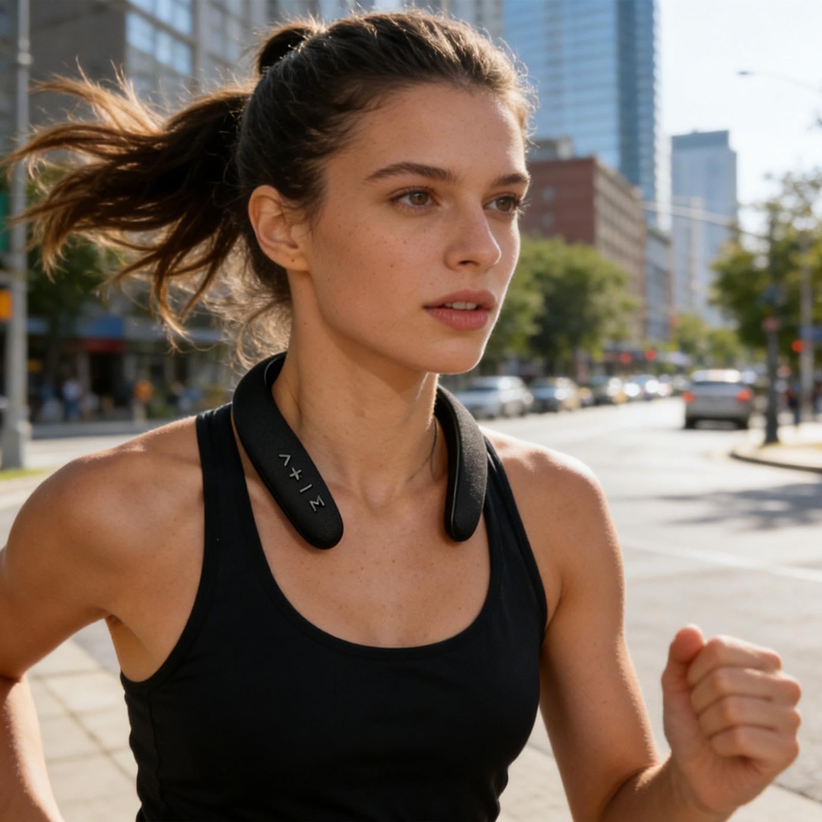Altavoz de Cuello Auriculares Inalámbricos de Cuello con 6-10 Horas de | Altavoces Exteriores con Sonido Estéreo Surround 5D para Hogar, Gimnasio, Exterior, Viaje, Bar, Camping, Senderis