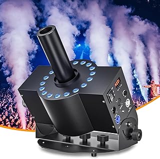 CO2 Jet Machine, 300W CO2 Cannon with LED Lights, Professional DMX CO2 Fog Machine Air Column, LED Stage Smoke Machine for DJ, Wedding, Party, Events, Festival (1pc)