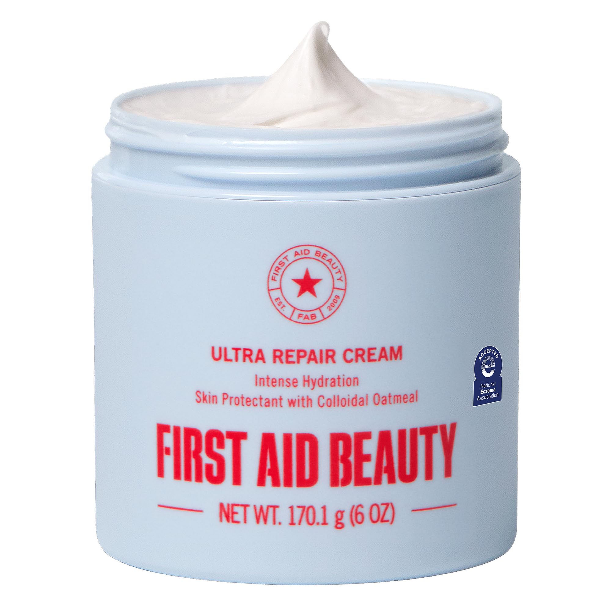 First Aid Beauty Ultra Repair Cream, Intense Hydration Face & Body Moisturizer with Colloidal Oatmeal, Helps Relieve Eczema, Dry Skin Barrier Repair, Fragrance Free