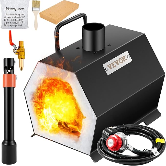 VEVOR Propane Portable, Single Burner 2600°F Metal and Knife