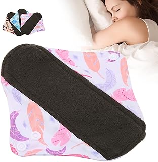 Reusable Sanitary Pads Washable Bamboo Sanitary Towels for Women, Alternative Made with Bamboo for Women Sanitary Towels Cloth Eco Sanitary Pad for Heavy Flow Incontinence 7.1 x 7.1in (G65)