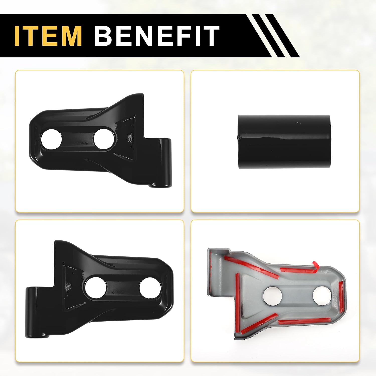 1 Set Door Handle Hinge Cover Trim for Jeep Wrangler JL JLU 2018-2023 for Jeep Gladiator JT 2020-2023 Exterior Door Hinge Cover Trim Sticker Decal ABS Black