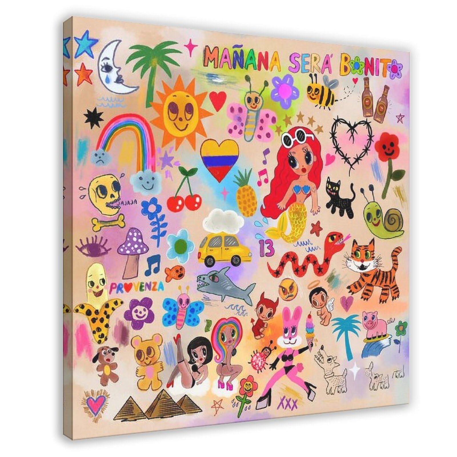 PJEYGF Karol G, Manana Sera Bonito Music Album Poster su tela Poster per la decorazione della casa regalo
