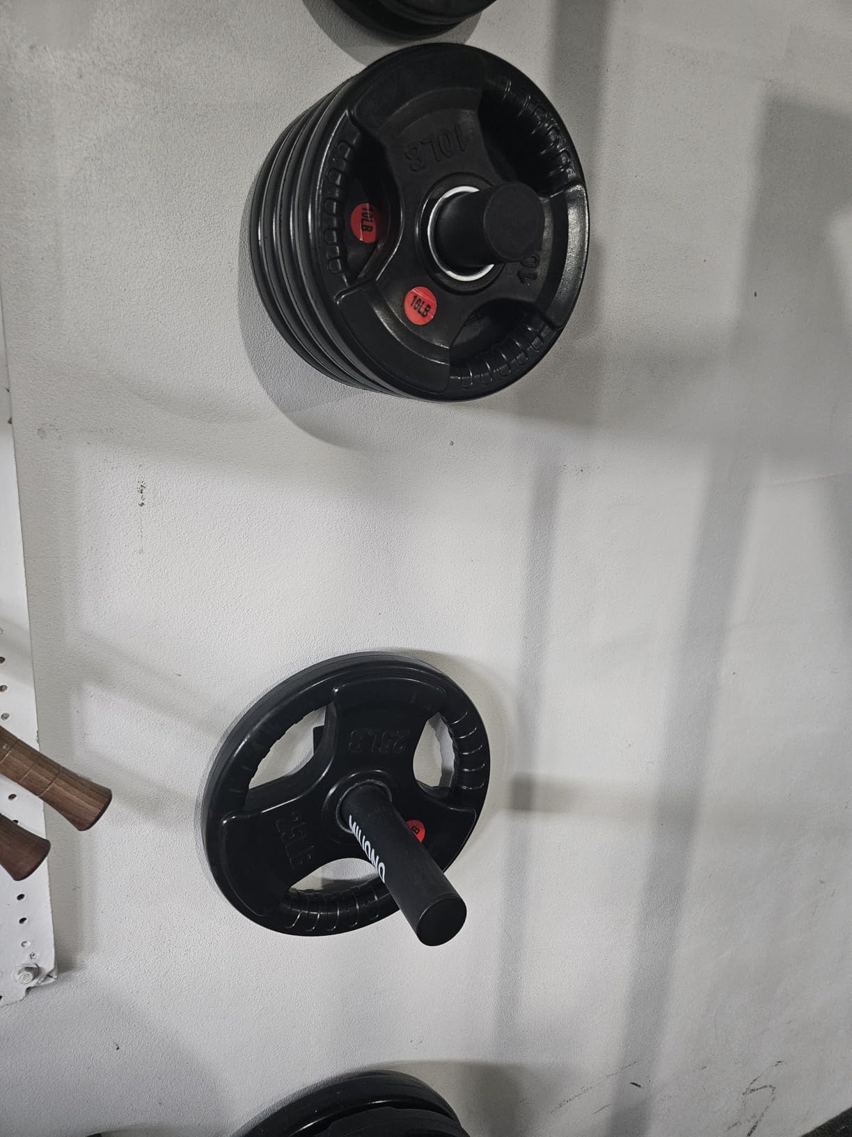 XDDIAS Rubber Weight Plates for Barbell, 2-Inch Olympic Grip Plate for Strength Training, Weightlifting and Bodybuilding in Home & Gym, Solid Cast Iron Weight Plates Pair and Sets