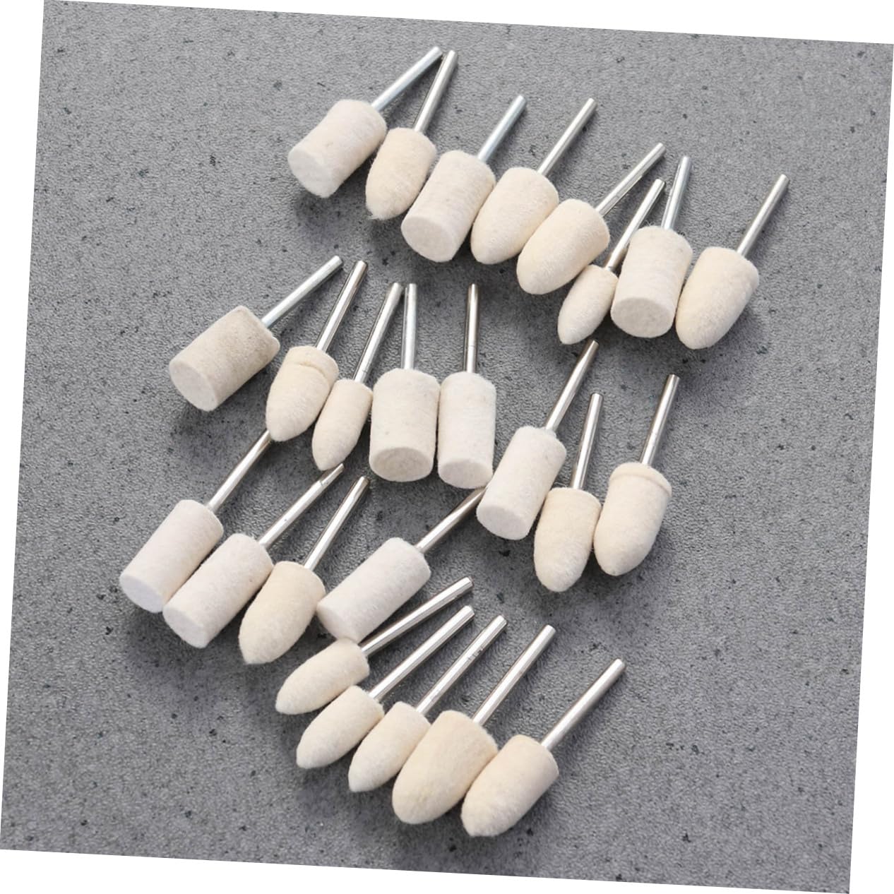 GLEAVI 90pcs Wool Polishing Wheel Jewelry Stainless Steel Glass and Mechanical Parts Buffing Accessories for Smooth Finishing and Polishing Needs