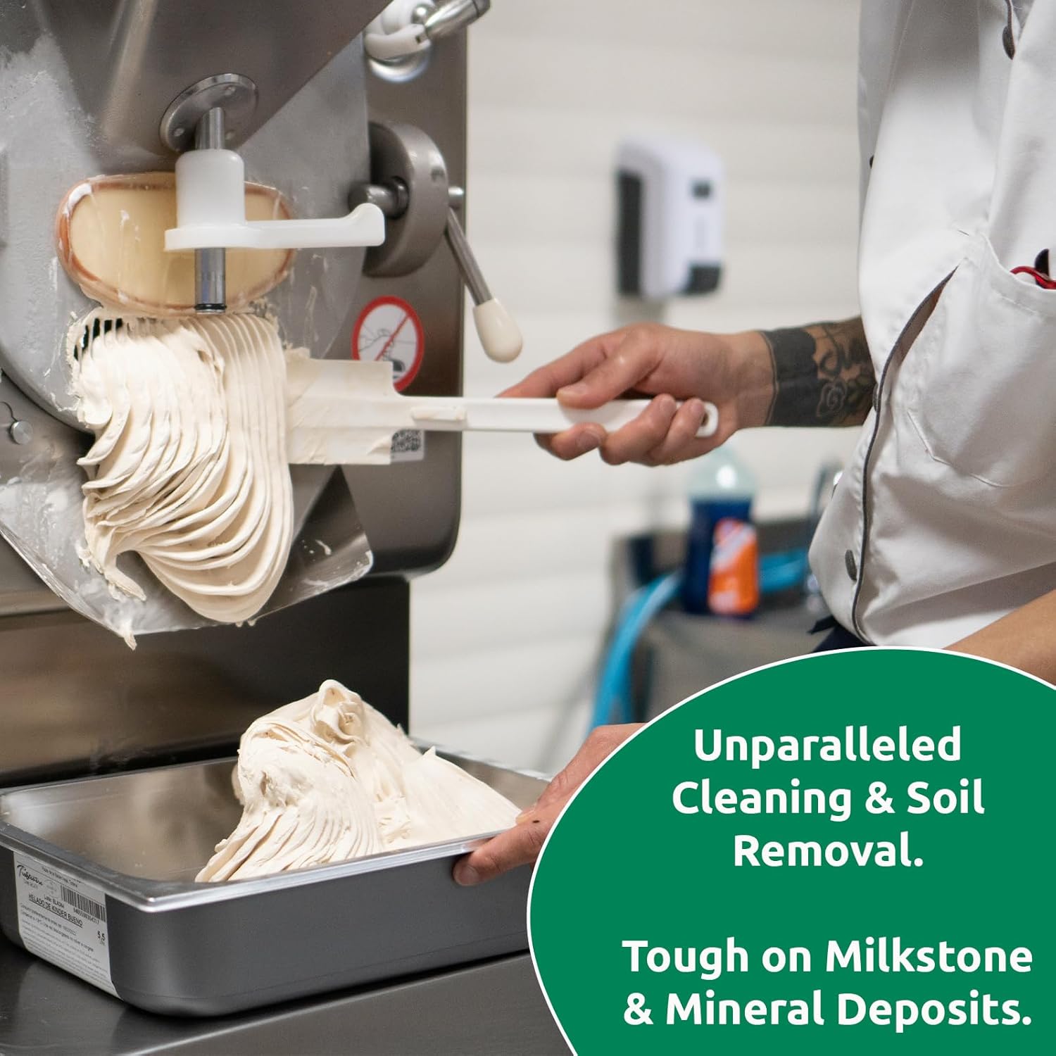 Stera Sheen 16lb Green Label Ice Machine & Ice Maker Cleaner + Sanitizer - Milkstone Remover & Descaler for Scotsman, Soft Serve Equipment, Food-Contact Surface - Restaurant-Grade - 4lb Jars, 4 Pack