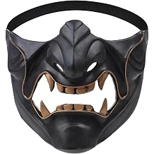 Japanese Hannya Half Face Mask Samurai Demon Mask Halloween