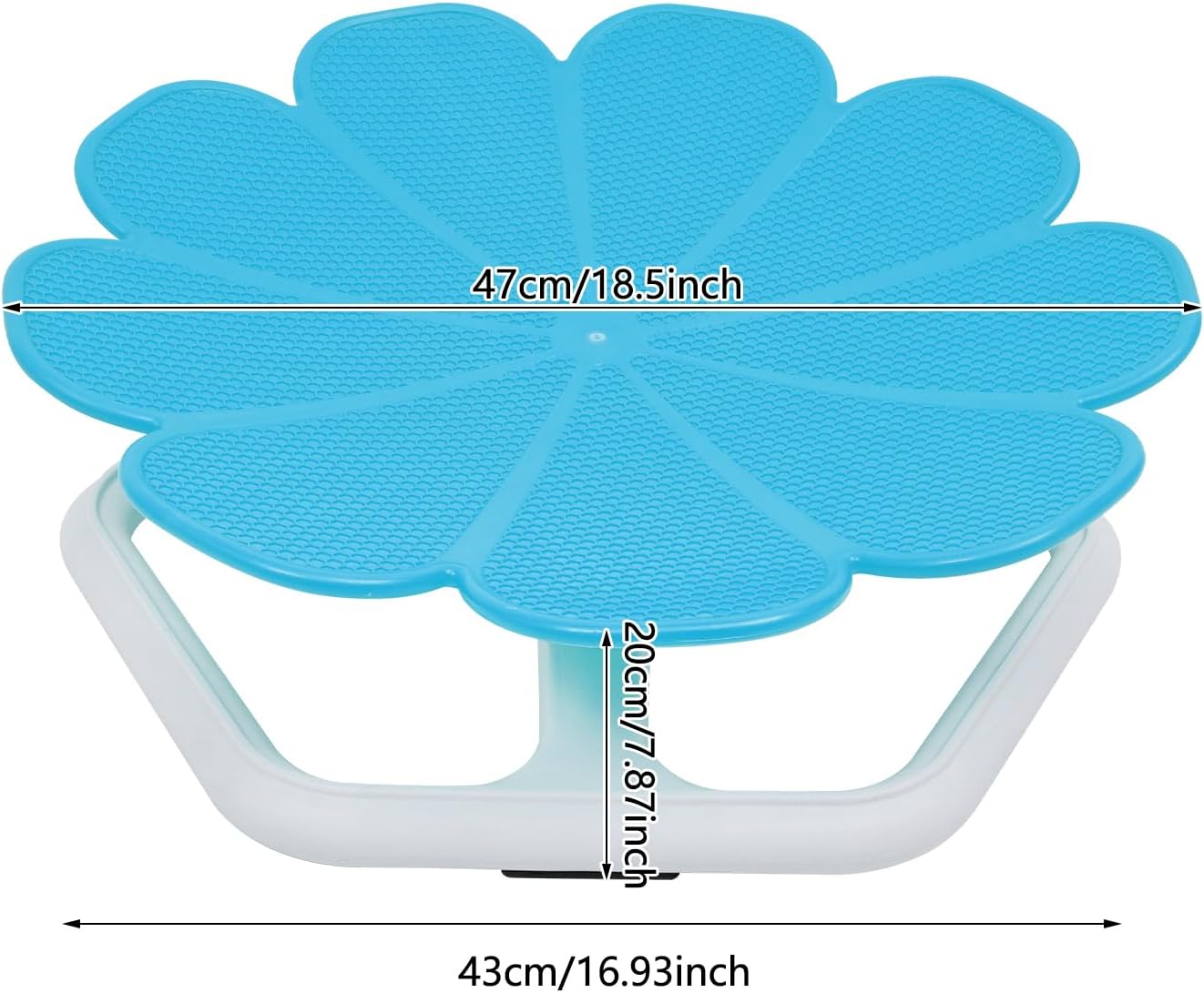 Sensory Spinning Chair for Kids, Swivel Chair for Autism Kids Flower Spin Chair 330lbs Weight Capacity Sensory Toys for Training Body Coordination (Blue)