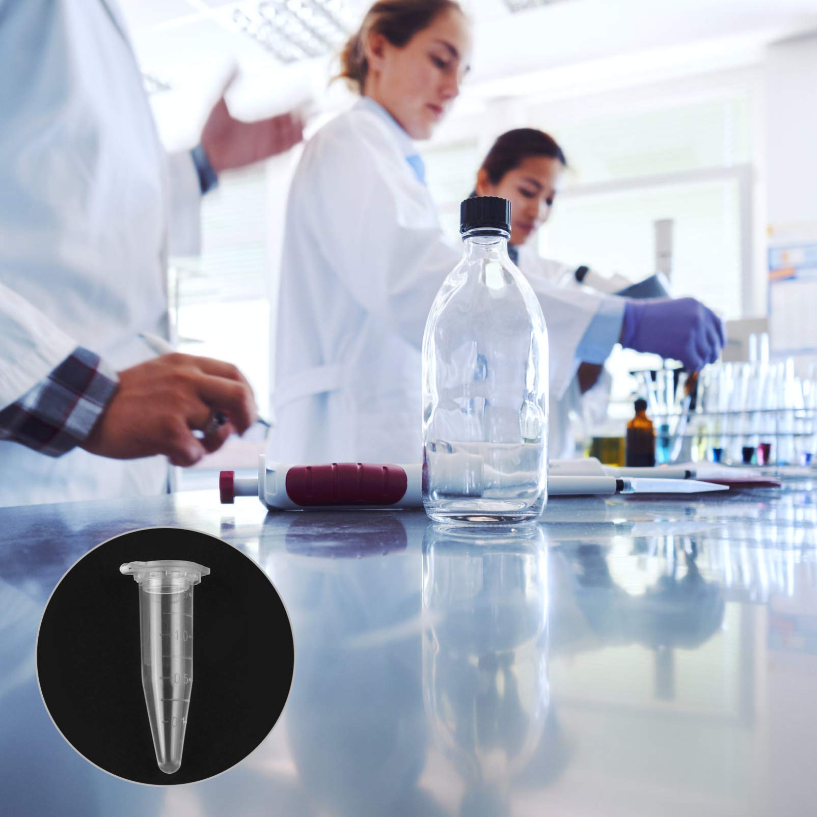 1000 Piezas Tubo Centrífugo Tubo De Centrífuga Con Tapa a Presión Tubos De Ensayo De Laboratorio Tubo De Ensayo De Centrífuga De Plástico Con Cubierta El Plastico Botón