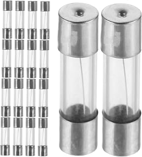 Veemoon 100Pcs Glass Fuse Tubes Replacement Fuses for Christmas Lights Circuit Protection Efficient and Reliable for Holiday Decorations