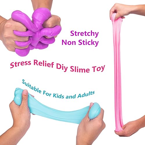 Miniatura 5 de Paquete de 16 mini kit de limo de mantequilla para niños, con sandía, limón, cereza, accesorios de limo, juguetes para aliviar el estrés para niñas