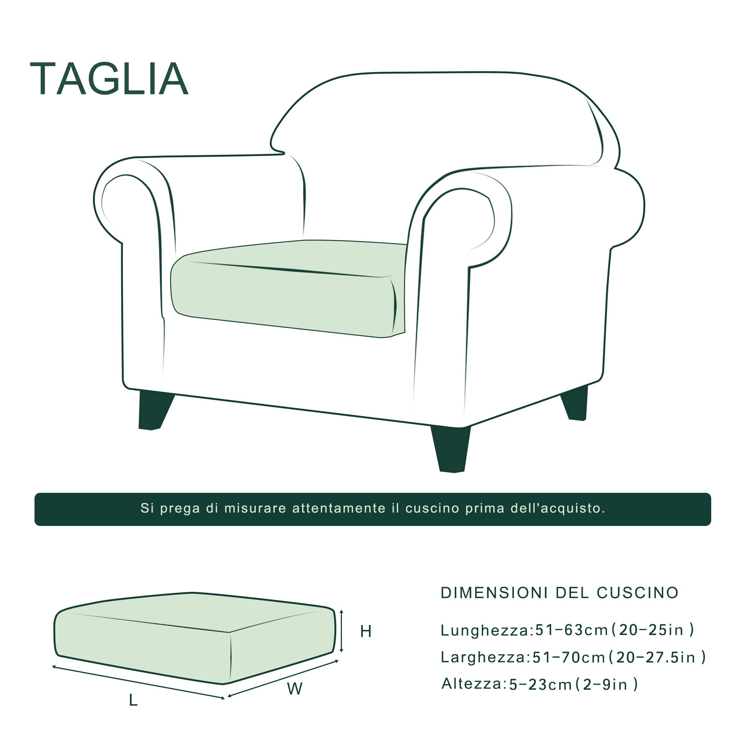 Copriseduta Divano Elasticizzato Alta Qualità Protezione Del Cuscino Sedile Del Divano Lavabile 3 Posti Verde Oliva 53796261