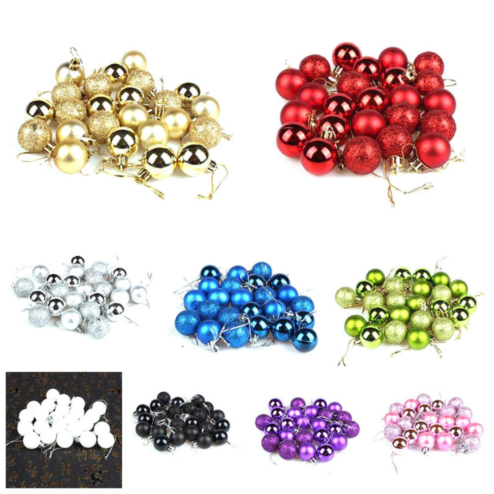Kerstballen Verkoop 24 stks 30mm Kerstboom Ballen Ornamenten Kerst Decoratieve Kerstbal Hanger Decoraties Opknoping Home Feest Decor Vrolijk Kerstfeest Vakantie Kerstcadeaus