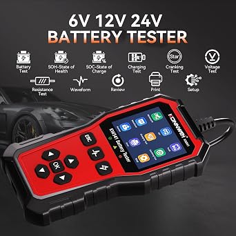 KONNWEI KW341 6V 12V 24V Battery Tester for Car Truck Motorcycle