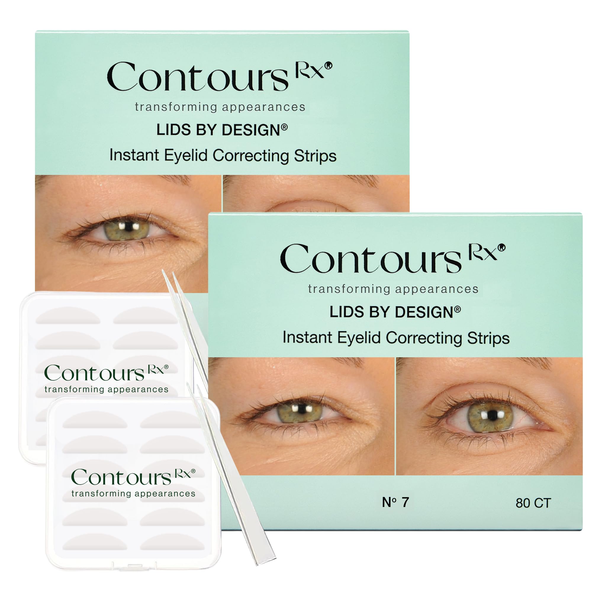 Contours Rx Lids by Design - Non-Surgical & Transparent Eyelid Lift Strips - for a More Youthful-Looking Appearance, Lid Lifting Treatment, Eyelid