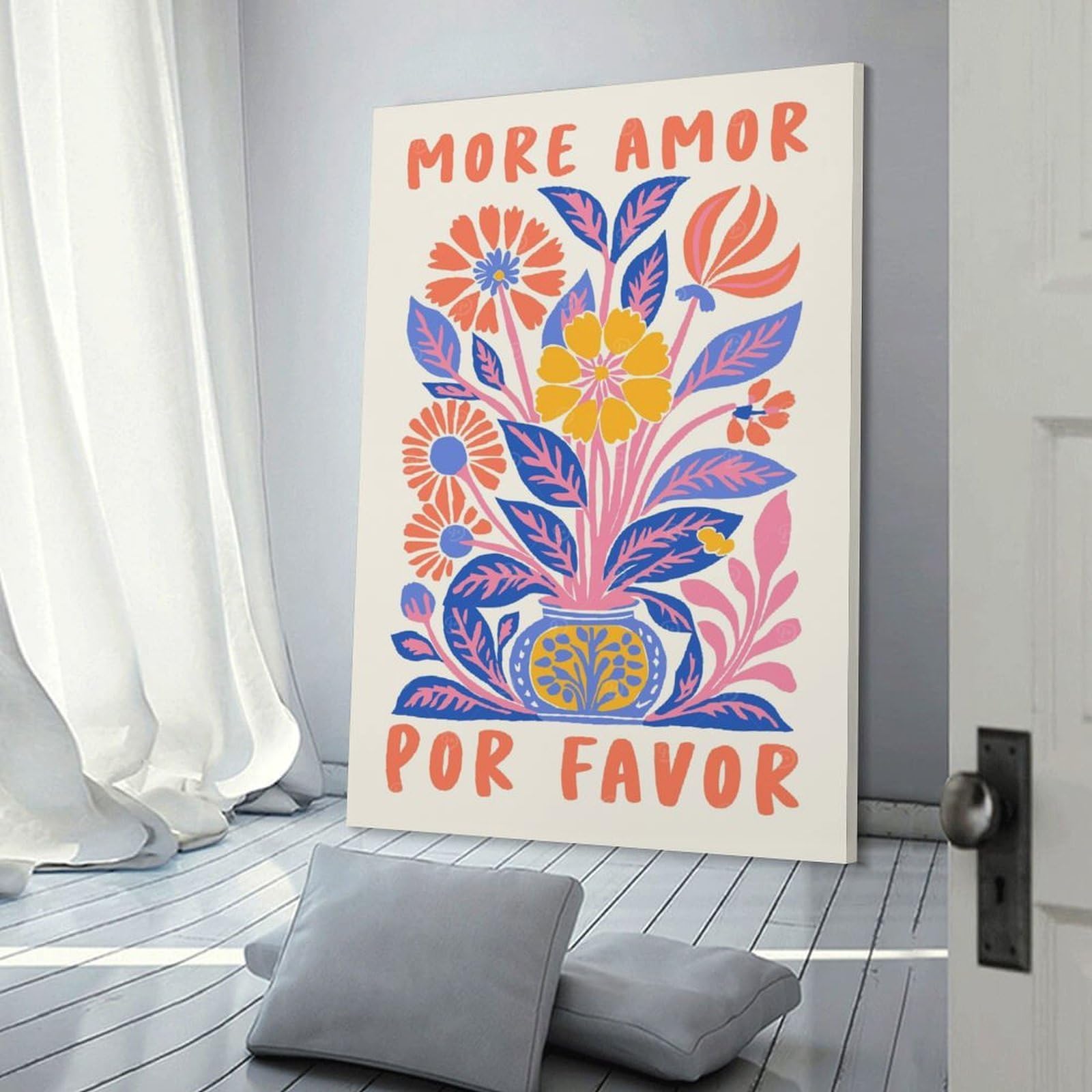Junmoney More Amore Por Favor Wall Picture Print 24x36inch(60x90cm), for Picture Wall Styling in Lounge Or Bedroom, Ideal for Building A Coordinated Art Wall