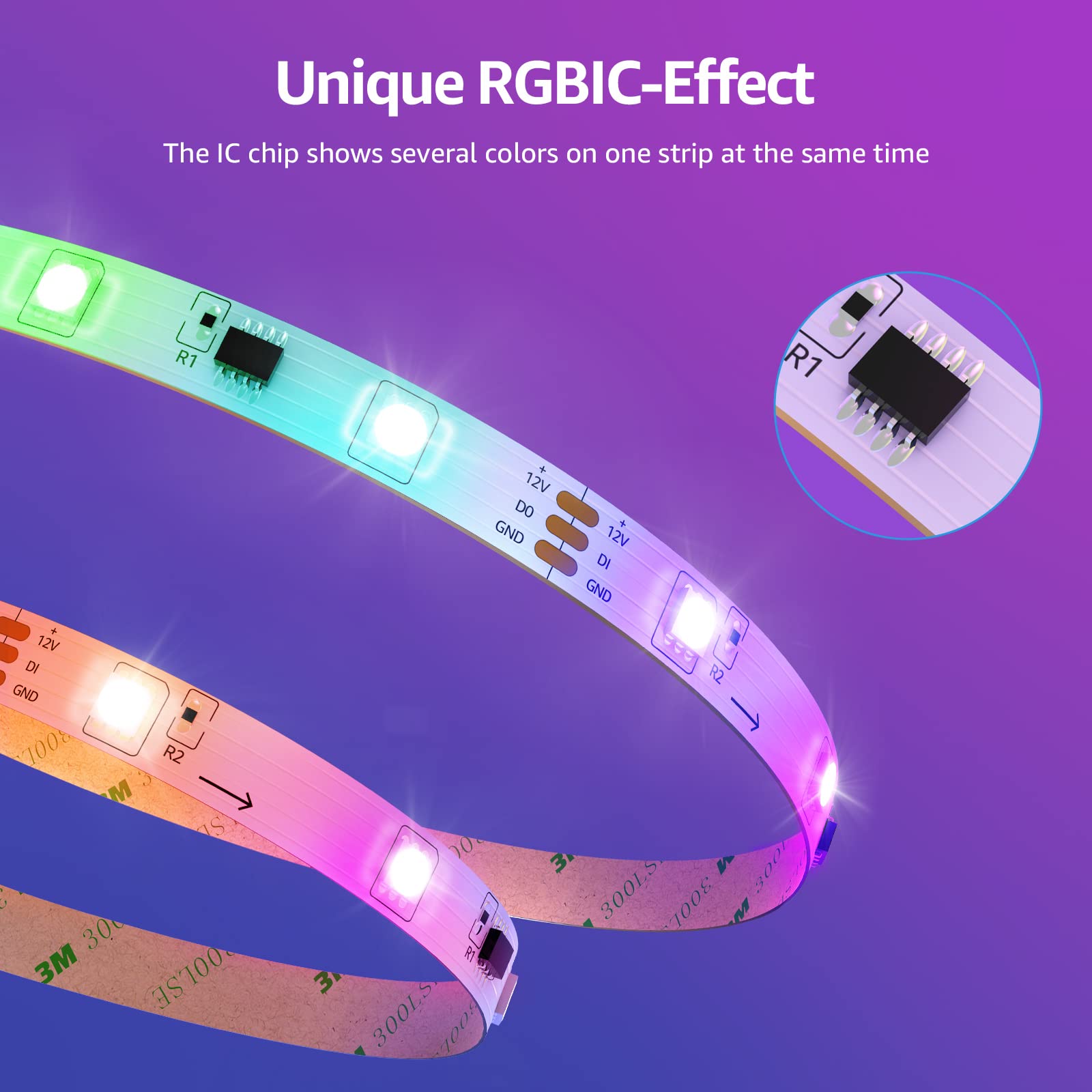 Lepro Tira LED RGB 10M, Luces LED Habitación MagicColor, Tira LED Música con Control Remoto, Luz LED de Effecto de Arco Iris, Tira LED Dreamcolor para Gaming, Fiesta, Dormitorio (2 x 5M, 300 LEDs)