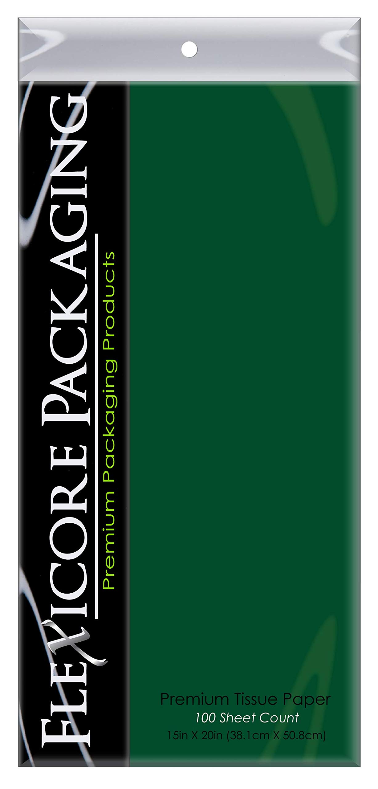 Flexicore Packaging| Gift Wrap Tissue Paper|15"x20"|100 Count (Lime Green, 100 Sheets) (Emerald Green)