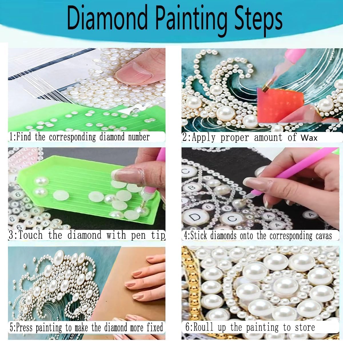 Pearl Diamond Painting Kits for Adults,Flowers Basket Diamond Art Kits