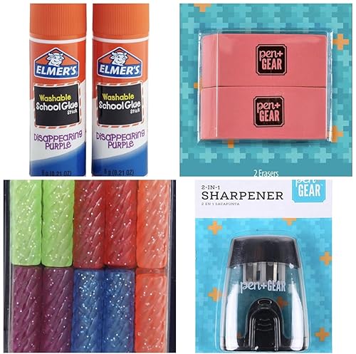 Miniatura 3 de Back to School Back To School Supplies Kit | Suministros de primer grado a 5º grado | Elementos esenciales para el primer día de clases