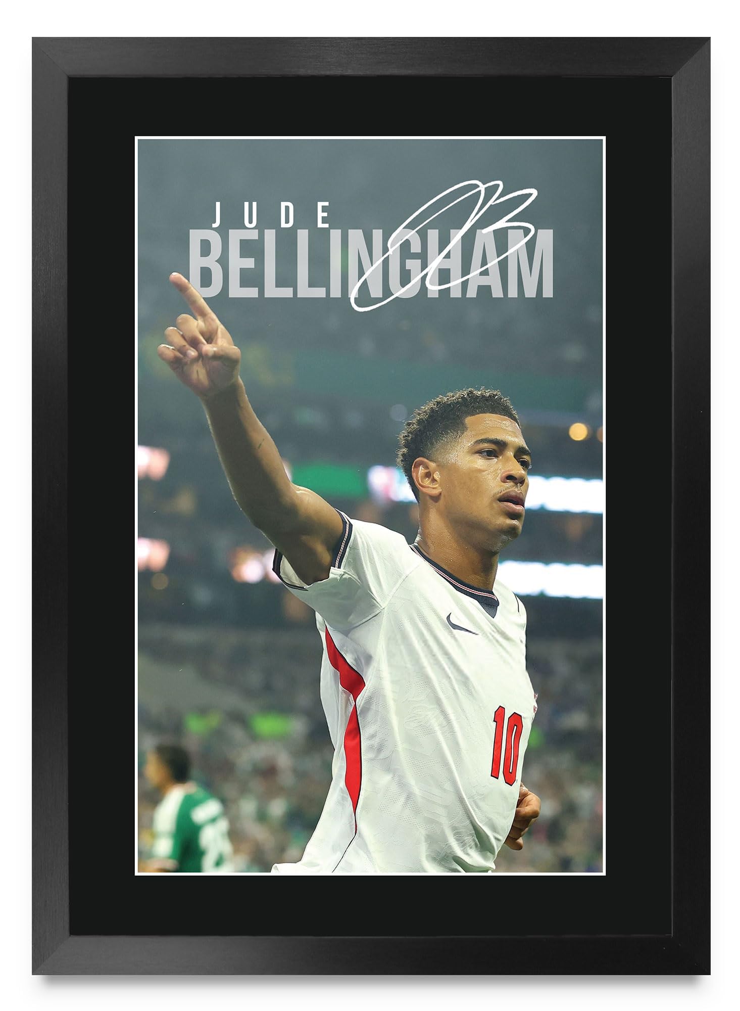 HWC Trading Jude Bellingham England Gifts Printed Signed Autograph Picture for Football Fans and Supporters - A3 Framed (ID-010323) โ image 1