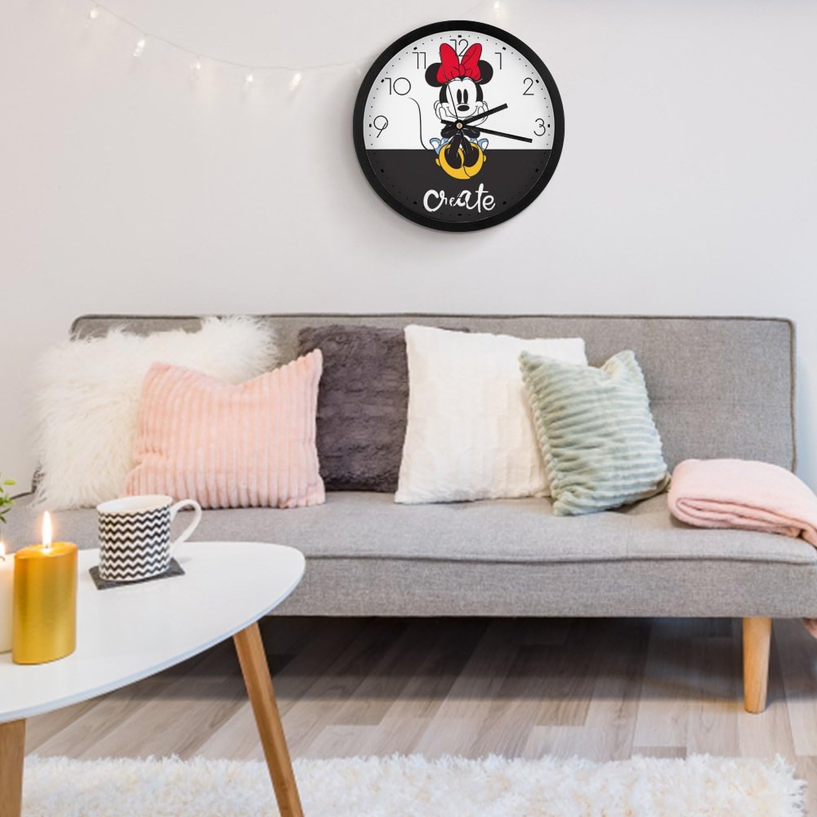 Amazon.co.jp: 壁掛け時計 ミニーマウス (1) かけ時計 置き時計 連続