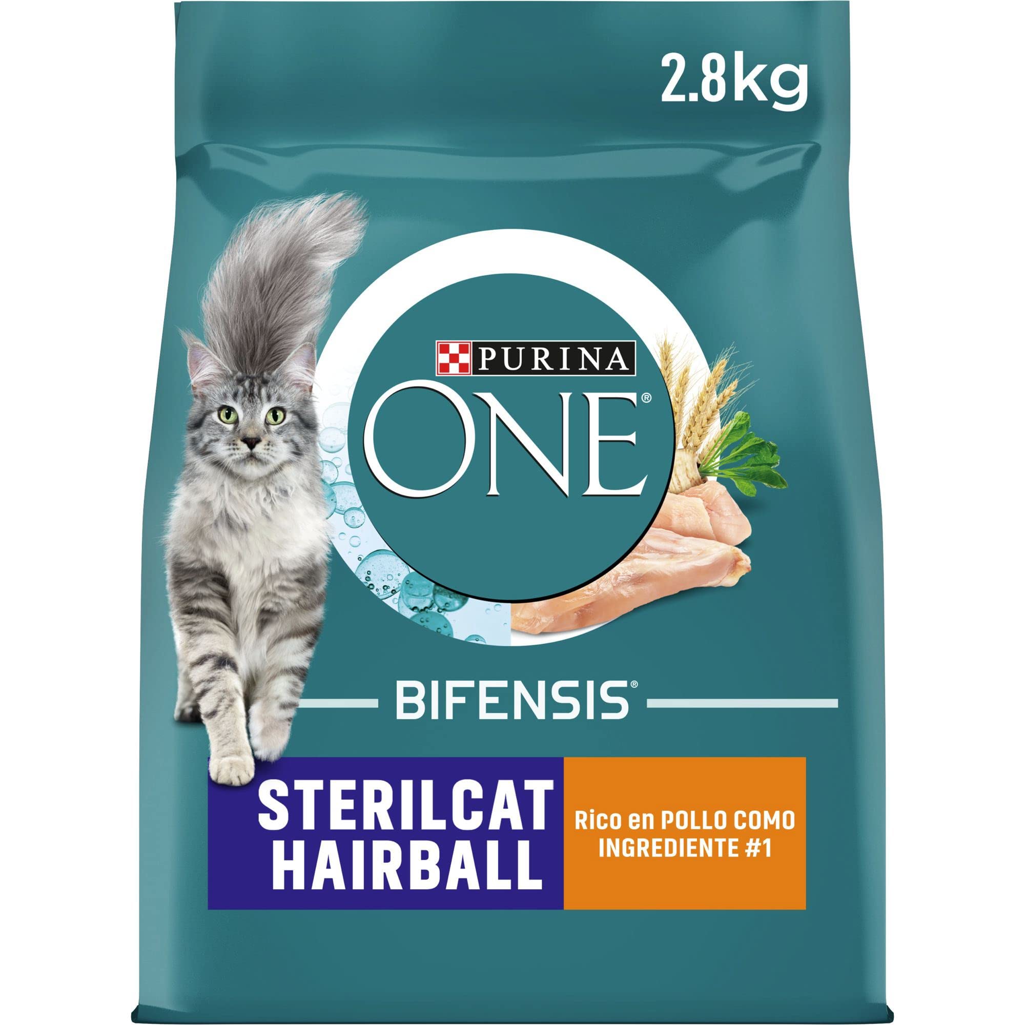 Purina One Nr. Bifensis Katzenfutter Sterilisiert Fell Und Haarbälle Mit Huhn, 4 Beutel À 2,8 Kg
