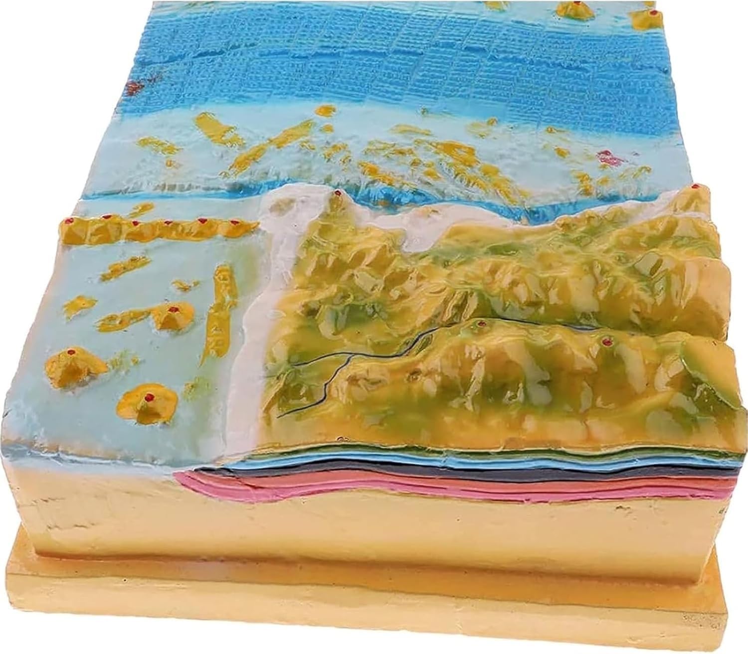 Modelos de terreno científico de placas tectónicas geográficas 3D, | Material resina, material didáctico clases geología escolar, ideal exhibiciones geología en el aula, actividades aprendizaje
