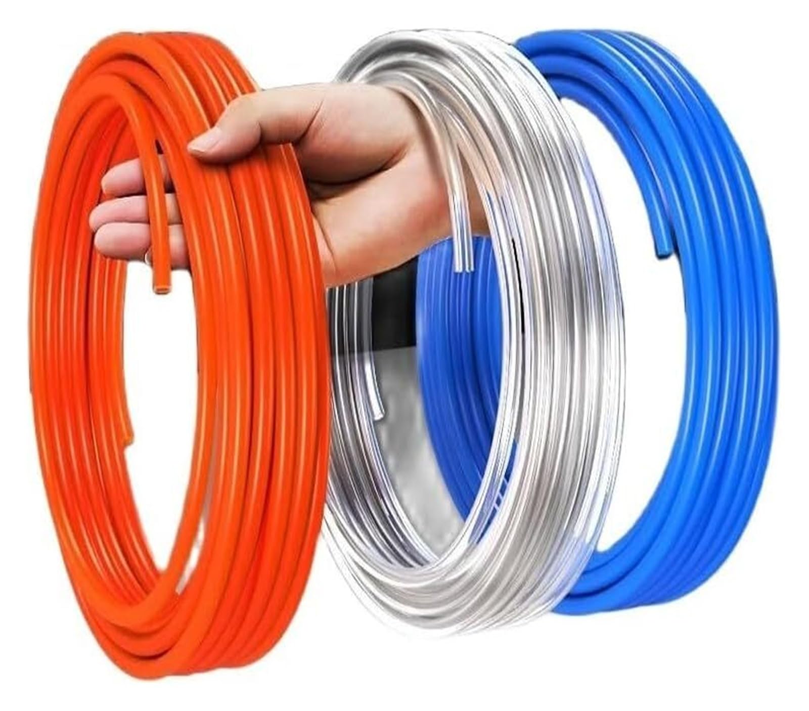 Tubo de tubería de poliuretano neumático Manguera neumática de aire multicolor de varios tamaños(Blue 20meter,12X8mm)