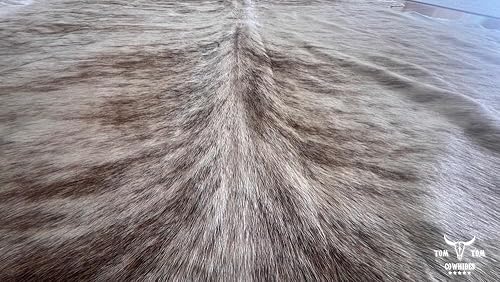 Miniatura 5 de Tom Tom Cowhides Tomtom - Alfombra de piel de vaca Brindle Light Cowhides, 100 alfombras de cuero natural, 6 x 6, marrón claro, marrón claro