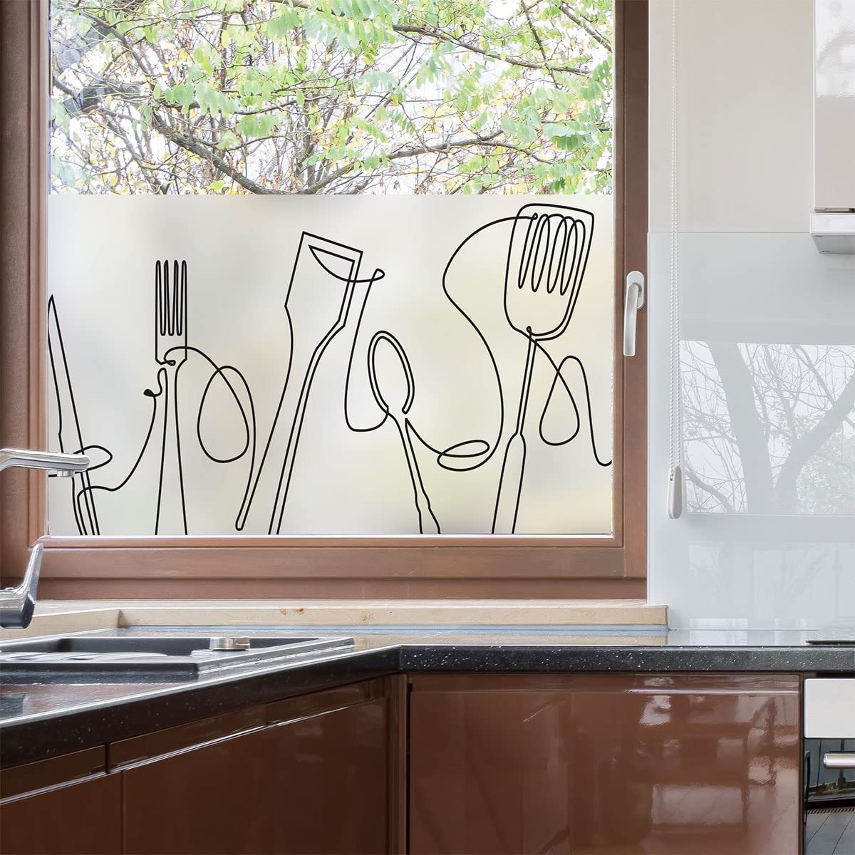 Self Adhesive Window Shower Door Privacy Film 40x100cm