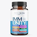 10-In-1 Immune Support Supplement: Immune Boosters for Adults & Kids Daily Immunity Defense with Key Immune System Vitamins Zinc, Vitamin C and D, Plus Elderberry, Quercetin, Echinacea & More, 60 Caps