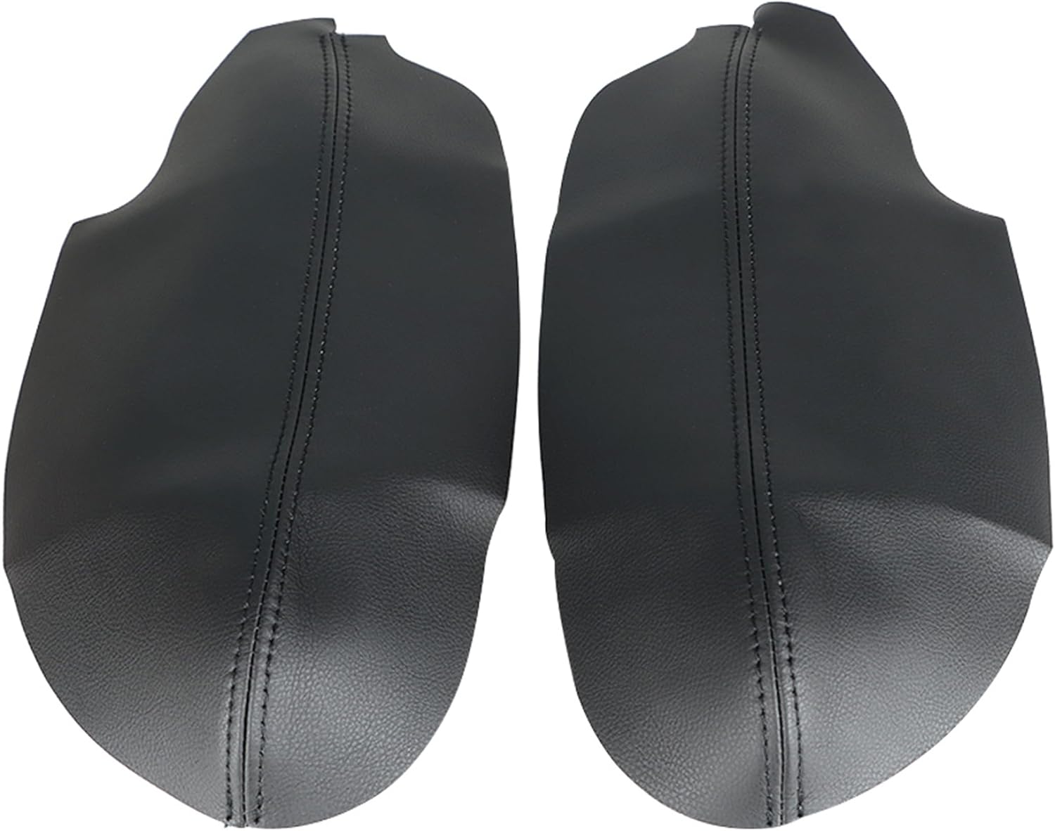 Artificial Leather Car Front Door Panel Armrest Cover 2Pcs Replacement for Acura TSX 2009-2014 Black