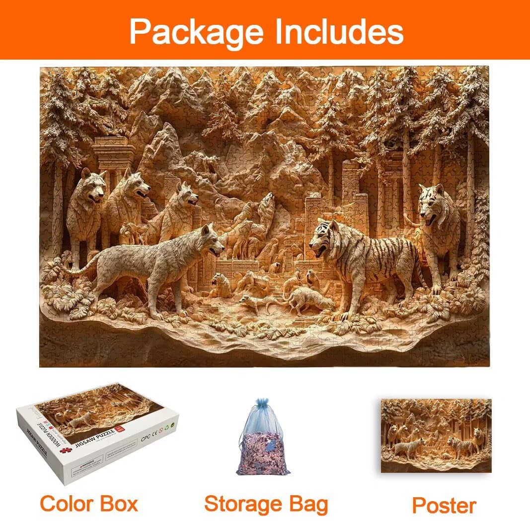 Puzzle Tigre, Puzzle 5000 Piezas, Rompecabezas, Regalo Mujer, Decor -8456