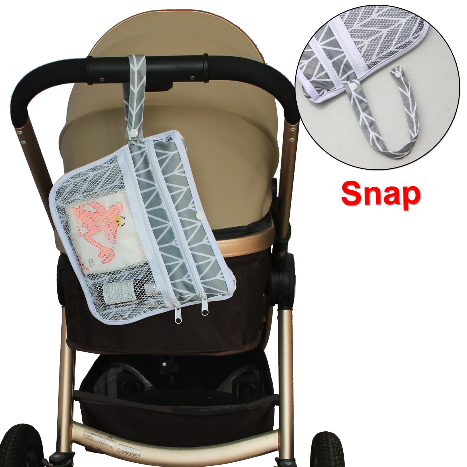 Teamoy Portable Diaper Changing Pad, Foldable Baby Changing Pad with Pockets, Portable Diaper Clutch for Baby, Washable Travel Diaper Change Mat for Home Travel, Gray Arrow image 5 of 6 B0DLNQT8W8