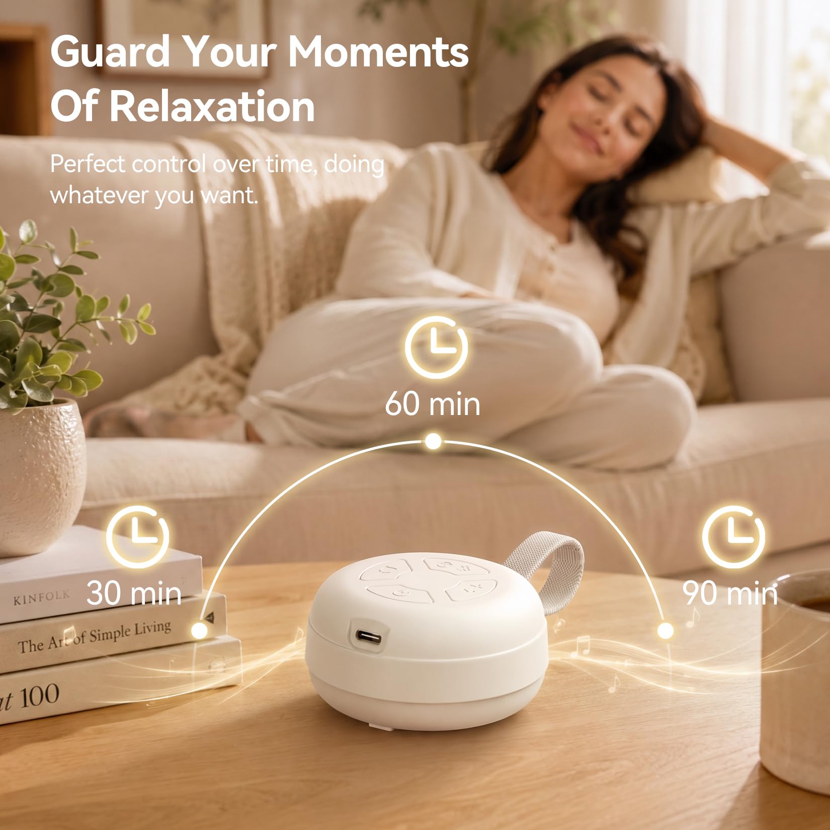 Máquina de sonido portátil para bebé, ruido blanco, 12 sonidos relajantes, cancelación de ruido para viajes, oficina, guardería, baby shower, regalo de registro, chupete para bebés, niños y