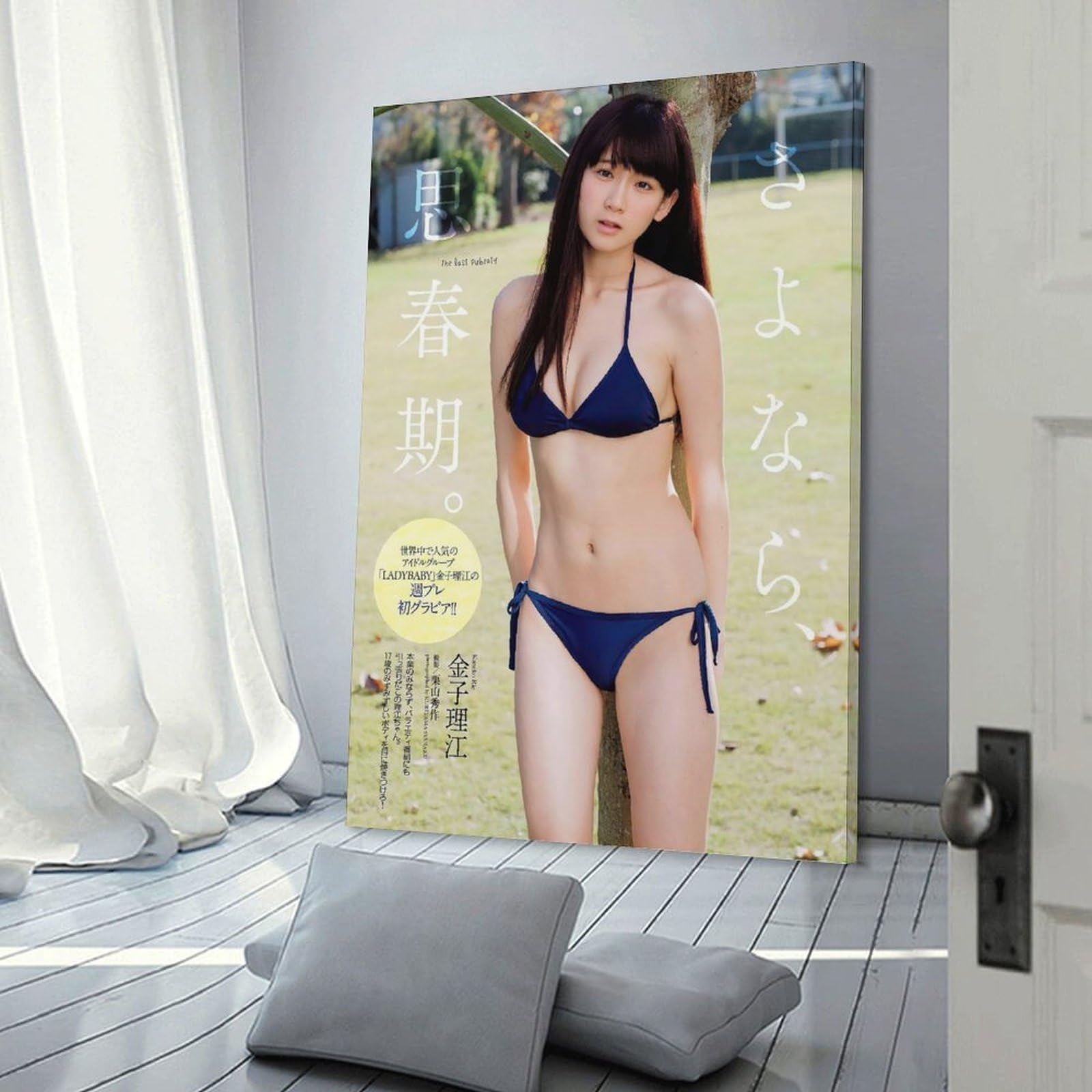 金子理江 水着　 Amazon.co.jp: 汎用金子理江グラビア水着画像集女優・歌手・アイドル102 ポスター 装飾画 キャンバス ウォールアート リビングルーム  ベッドルーム 絵画 フレームスタイル 16x24インチ(40x60cm) : ホーム＆キッチン