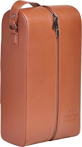 Miniatura 4 de POUR & GARNISH Bourbon Wine & Whisky Bolsa de mano doble botella con 4 aislantes de doble pared - Vasos de acero inoxidable - Es un gran regalo!