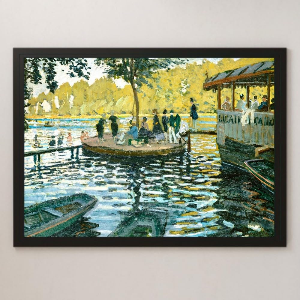 Amazon.co.jp: クロードモネ『ラグルヌイエール』絵画 アート 光沢