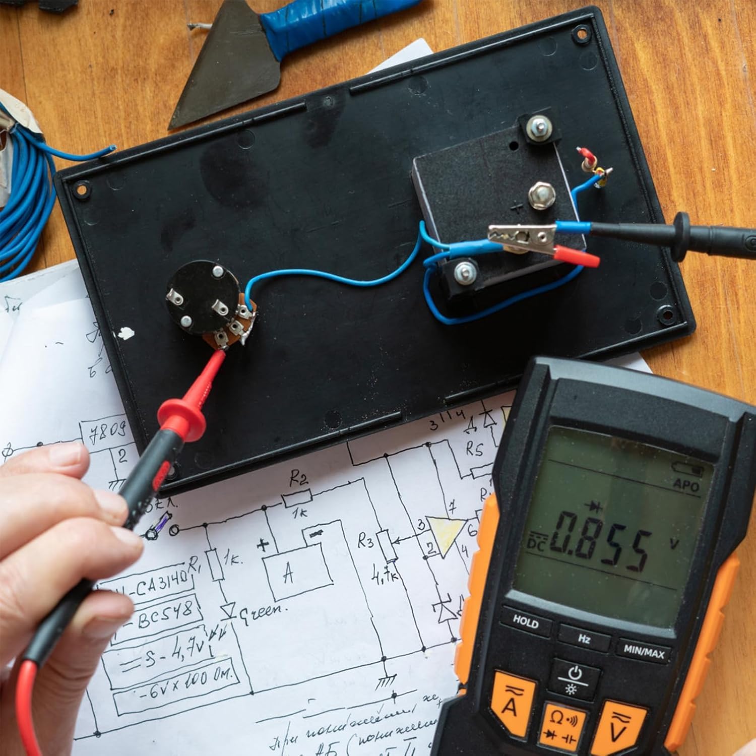 Kit de cables para multimetro con puntas de prueba, pinzas, enchufes y comprobadores, 92 piezas