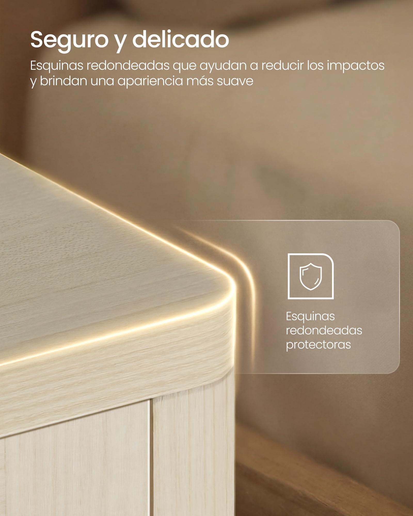VASAGLE ELLAN Colección - Mesitas Boho con Cajón Efecto Ratán, Juego de 2, Mesas Auxiliares con Compartimento Abierto, Esquinas Redondeadas, Dormitorio, Beige Natural LET818LC01
