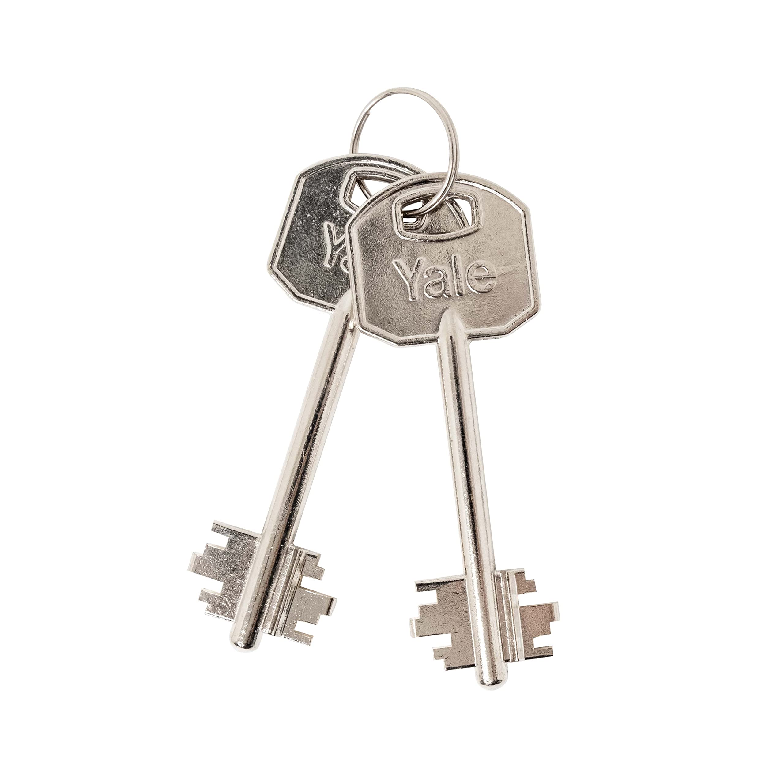 Yale Confezione 3 Lucchetti Laminati Con Chiave - Larghezza 4,5cm, Grillo 3,8cm - Per Cancelli, Recinzioni E Stoccaggio