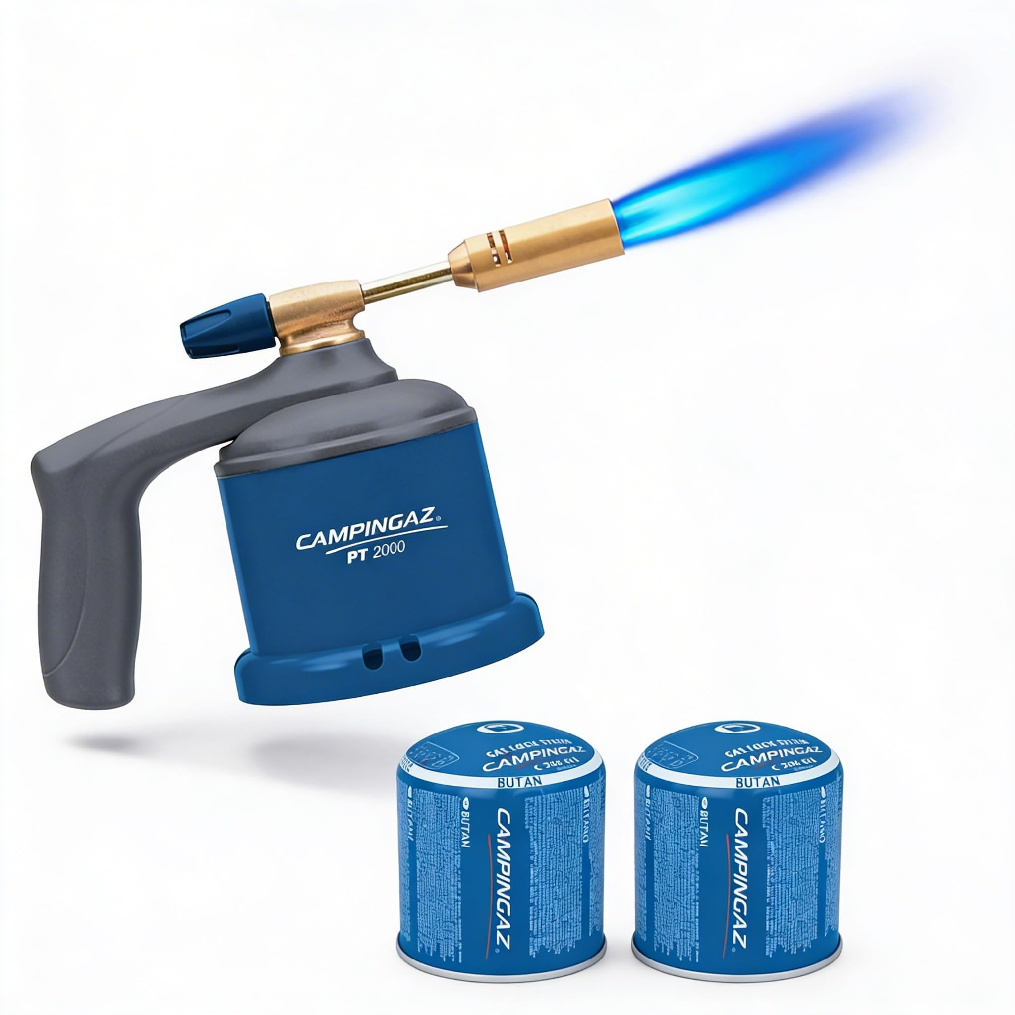 Campingaz PT2000 Torch Kit with 2 Cartridges C206 – 1750°C for Copper Welding and DIY