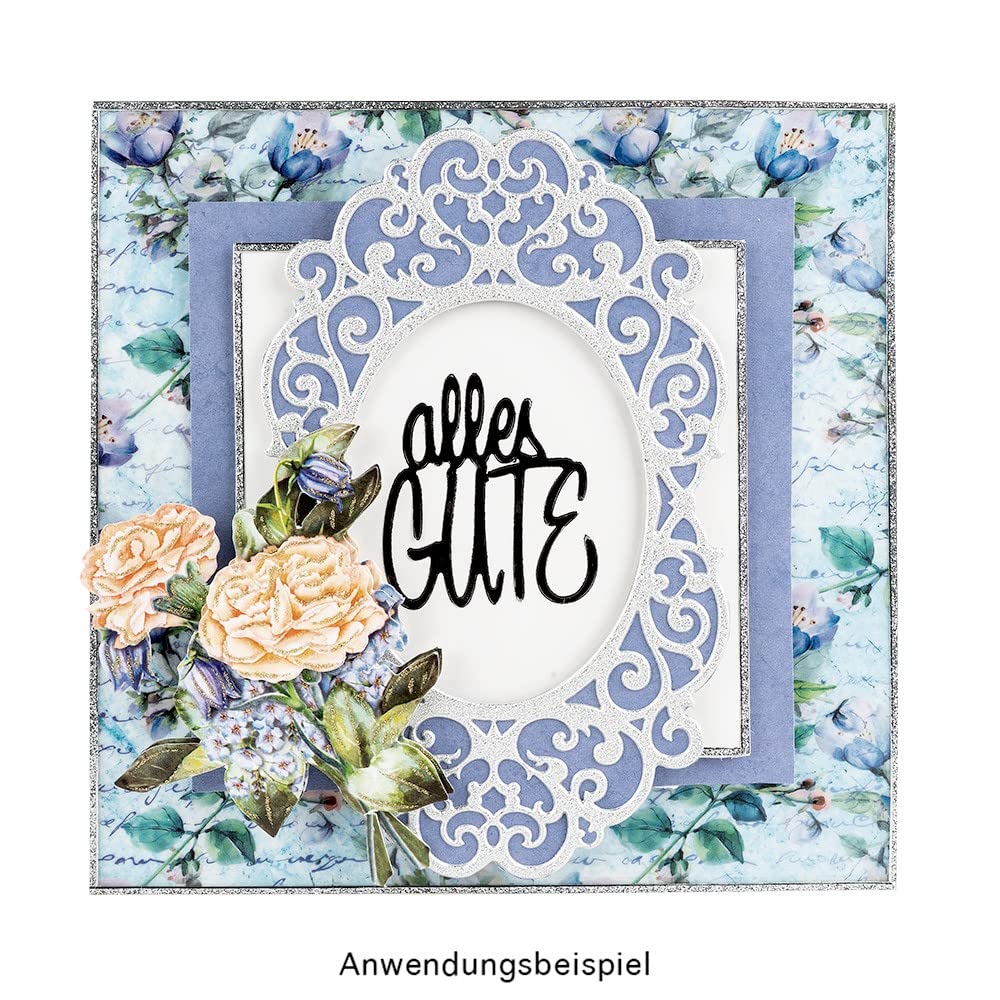 Ideen mit Herz Duo-designpapier, blok met 20 vellen knutselpapier, 25 x 25 cm, 250 g/m², aan beide zijden bedrukt, designpapier, motiefpapier, ideaal voor scrapbooking, knutselen, geboorte